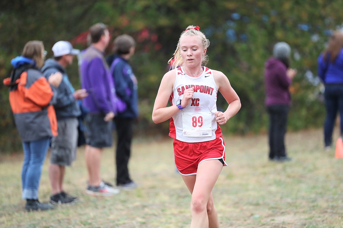 Mackenzie Suhy-Gregoire competes in Saturday's meet.