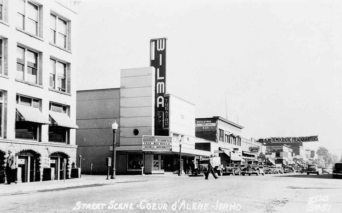 The Wilma Theatre, originally the named the Huff Theater, was built in 1936 on the corner of Second Street and Sherman Avenue. It closed in 1983 and was demolished in 1997 after the roof collapsed. Chris Whalen, a Coeur d'Alene local, is creating an app, Historik, which gives users the ability to experience a recreation of old buildings including the theater through augmented reality. Photo courtesy of Museum of North Idaho