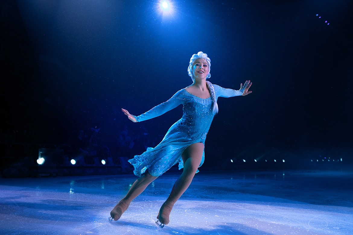 Disney friend Elsa from "Frozen" performs with Disney on Ice. Photo courtesy of Sallie Palmieri Rego, Feld Entertainment