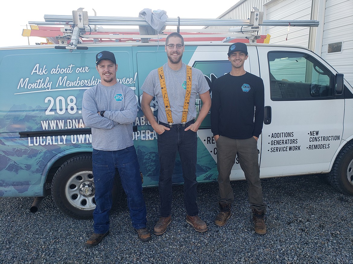 Courtesy photo
Issac Short, Ben Solan and Andrew Rios are among the crew at DNA Electric & Fabrication, in Unit E at 16478 W. Prairie Ave. in Post Falls.