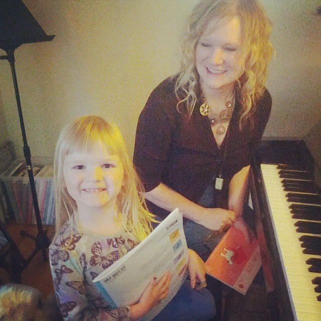Mary Loeffelbein with her granddaughter, Molly, who helped co-write and perform the song, “A White Sheet of Snow” off Loeffelbein’s Christmas album, “The Whole Year Long.”