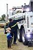 Kids explore tons of trucks, emergency vehicles