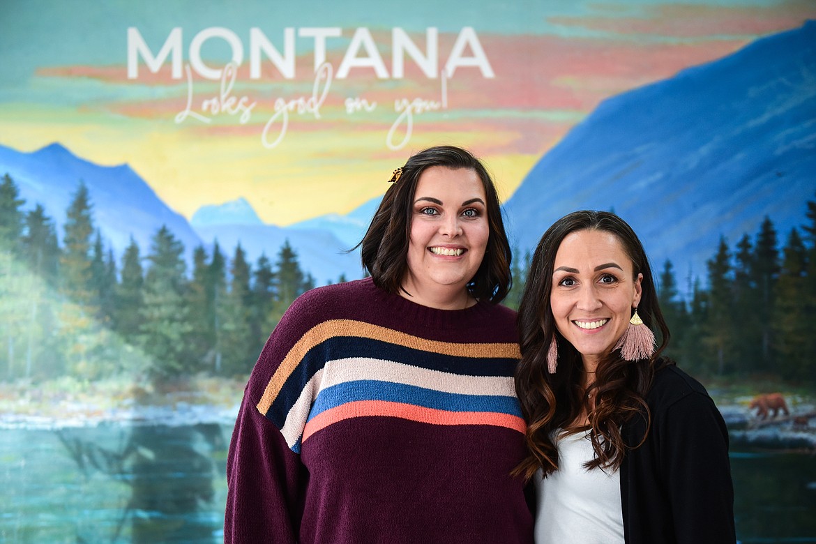 Larissa and Heather Allred of Sweet Mountain Macarons at their bakery location at Sugar Happy Cupcakes in Evergreen on Friday, Sept. 17. (Casey Kreider/Daily Inter Lake)