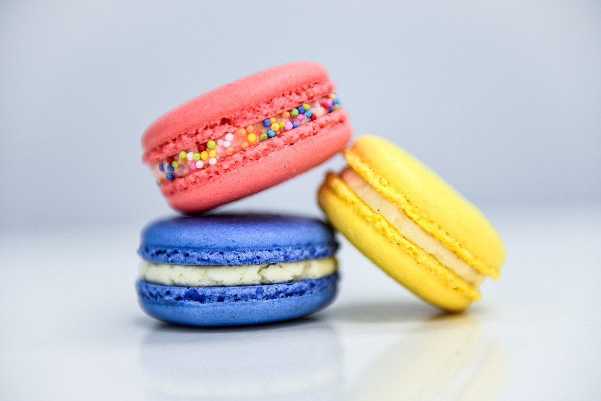 Birthday cake, vanilla bean and lemon flavored macarons from Sweet Mountain Macarons on Friday, Sept. 17. (Casey Kreider/Daily Inter Lake)