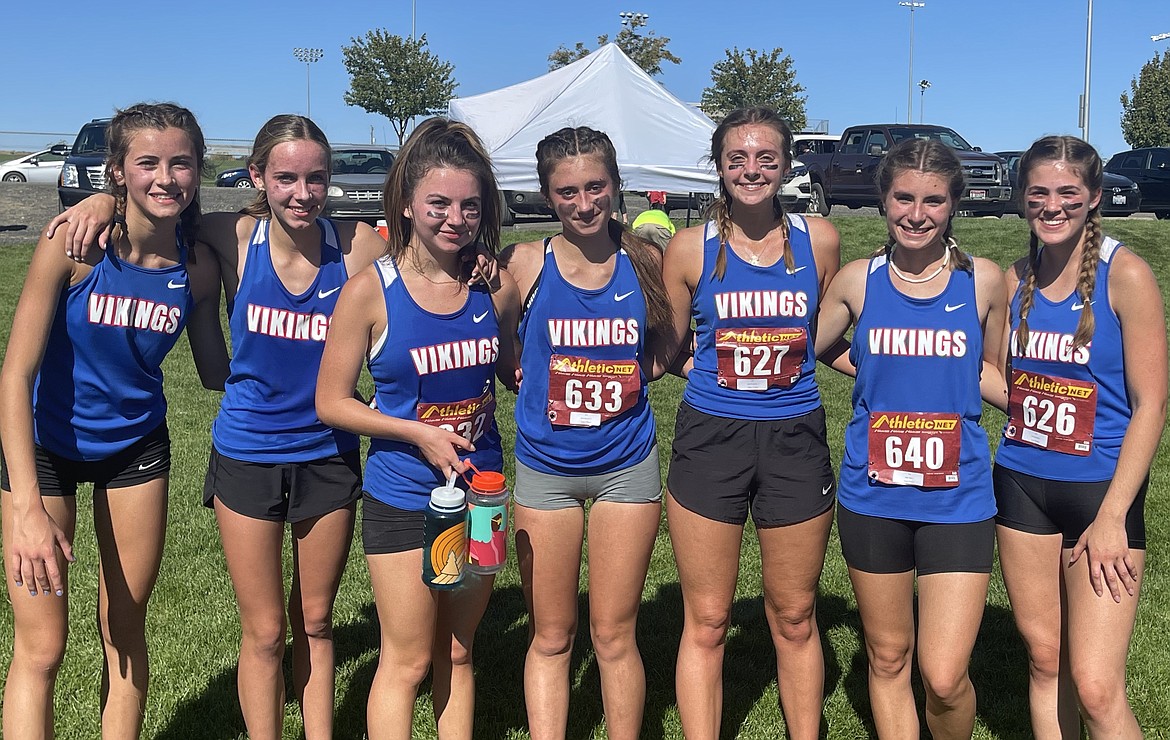 Courtesy photo
Coeur d'Alene JV girls competed at the Connell (Wash.) Invitational cross country meet last Saturday. From left are Lana Fletcher (first place), Brooklyn Brunn (ninth), Chloe Frank (seventh), Rebeca Thompson and Kira Wood (fifth).