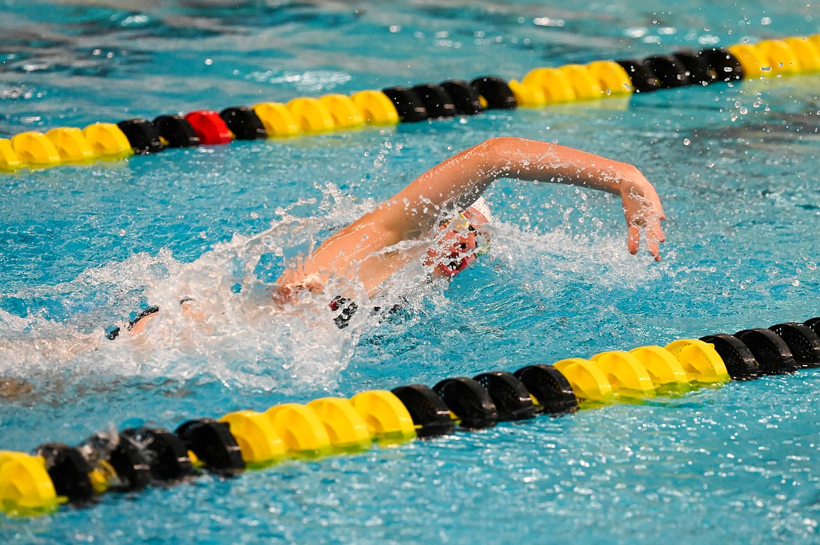 Junior Emily Ballard competes in the 200 free on Saturday.