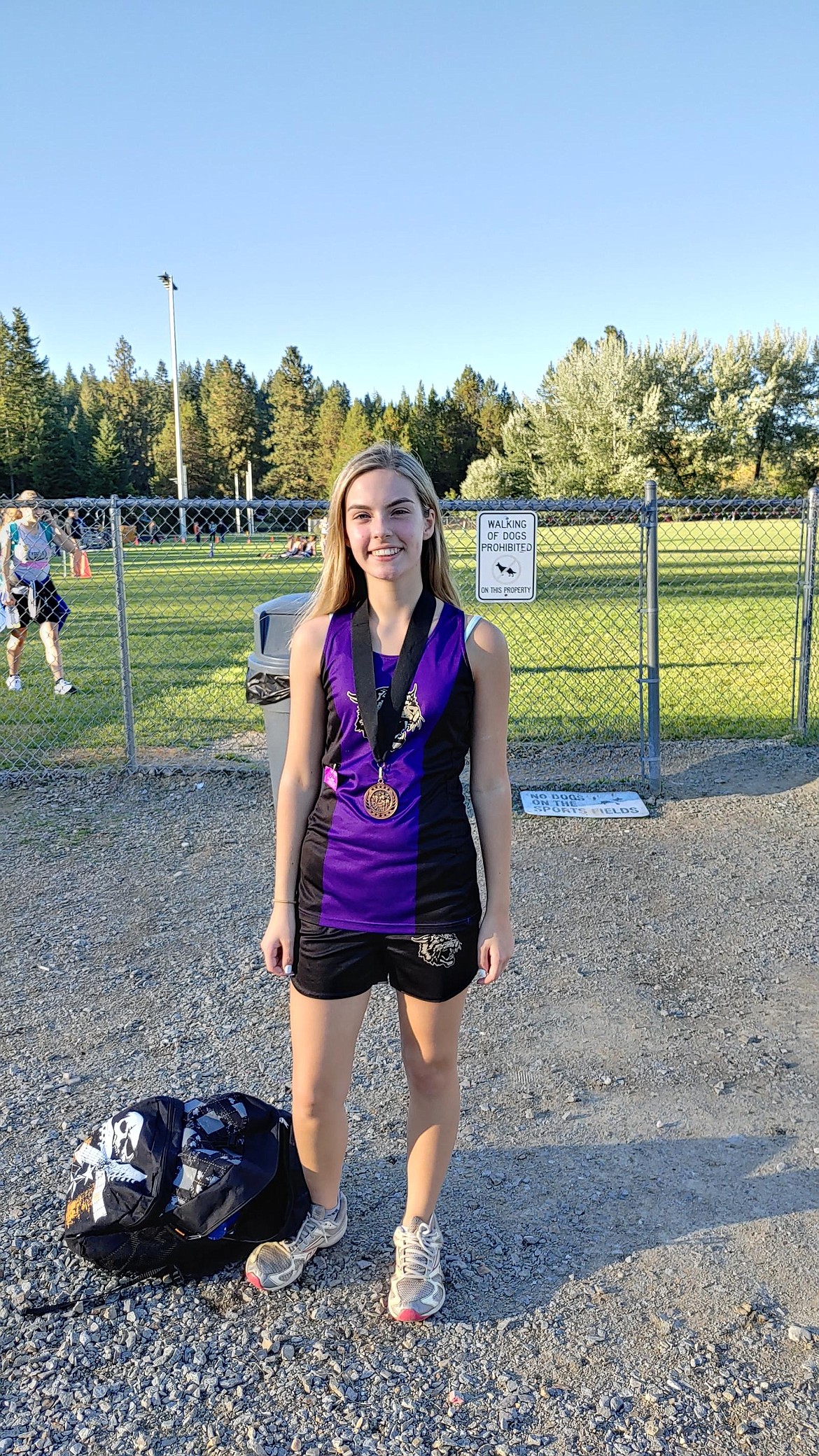 Wildcat runner Paige Carlson took ninth place at a recent meet in Priest River.