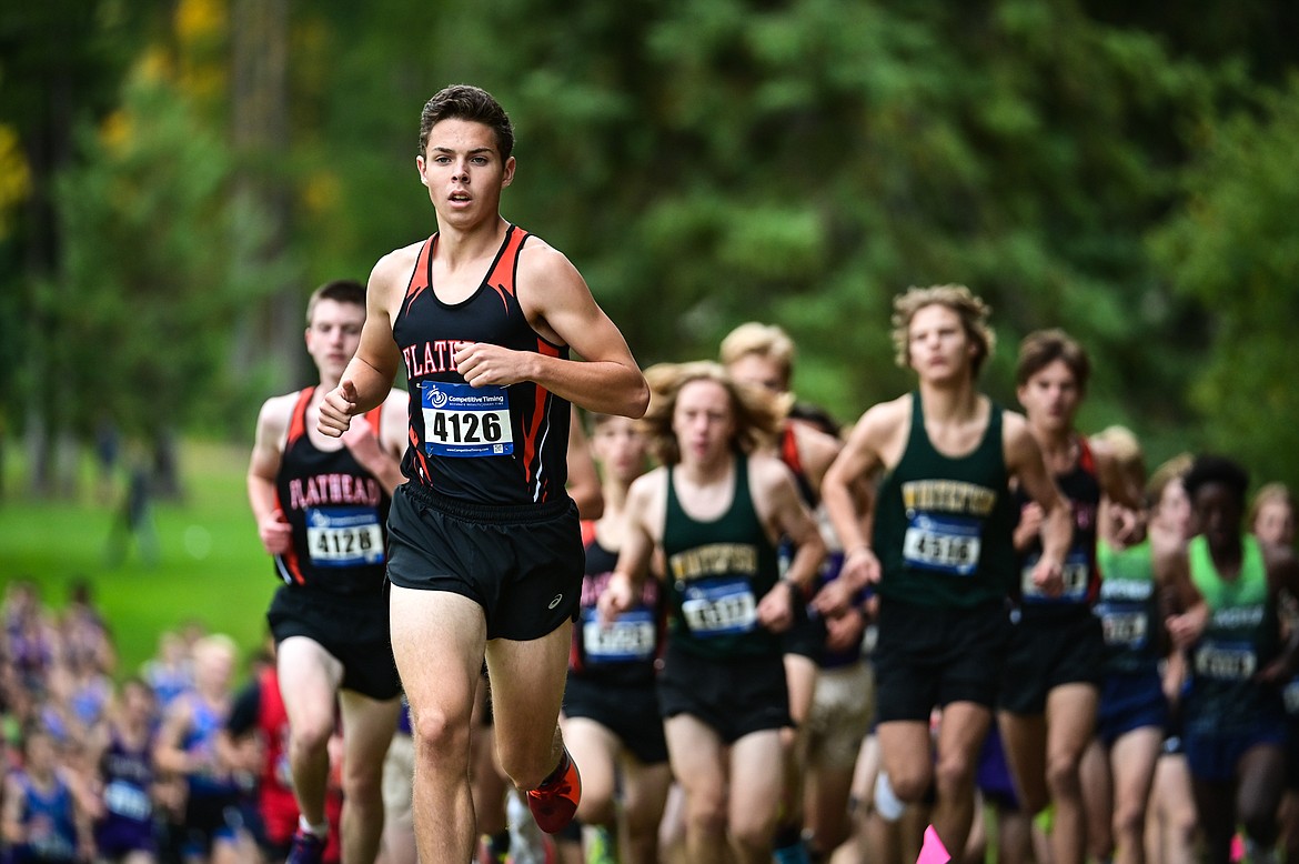 Flathead's Gabriel Felton took third place at the Whitefish Invite on the South Course of Whitefish Lake Golf Club on Tuesday, Sept. 28. (Casey Kreider/Daily Inter Lake)