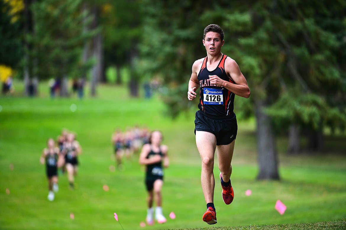 Flathead's Gabriel Felton took third place at the Whitefish Invite on the South Course of Whitefish Lake Golf Club on Tuesday, Sept. 28. (Casey Kreider/Daily Inter Lake)