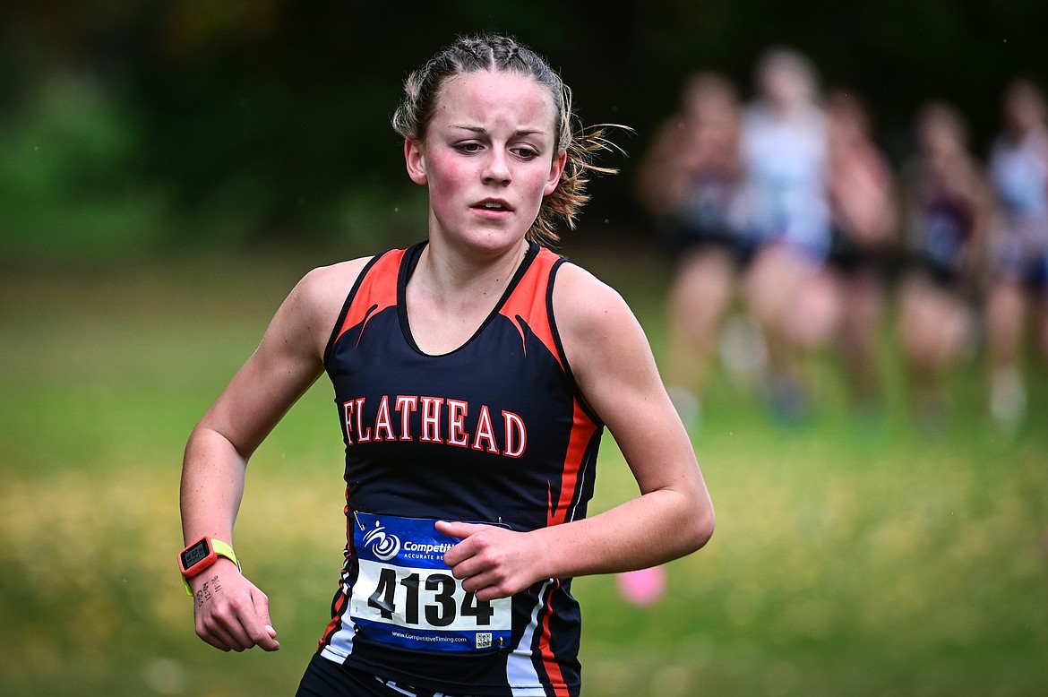 Flathead's Lilli Rumsey Eash lead from start to finish at the Whitefish Invite on the South Course of Whitefish Lake Golf Club on Tuesday, Sept. 28. (Casey Kreider/Daily Inter Lake)