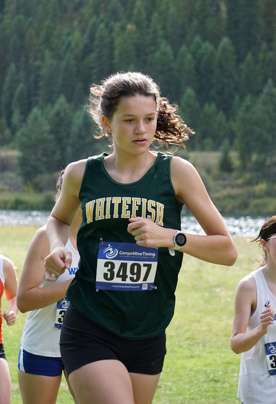 Whitefish's Madison Ward competes at the Thompson Falls Invitational on Thursday. (Matt Weller photo)