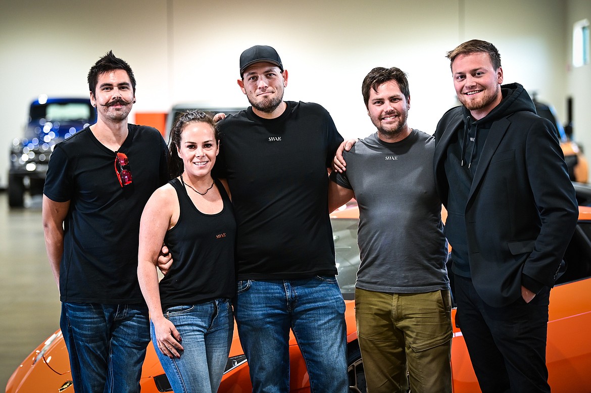 From left, Colton Hermosillo, Tyfini West, Coalton Schaefer, Trevin Hermosillo and Dakota Chadwick at SWAE in Columbia Falls on Friday, Sept. 24. (Casey Kreider/Daily Inter Lake)