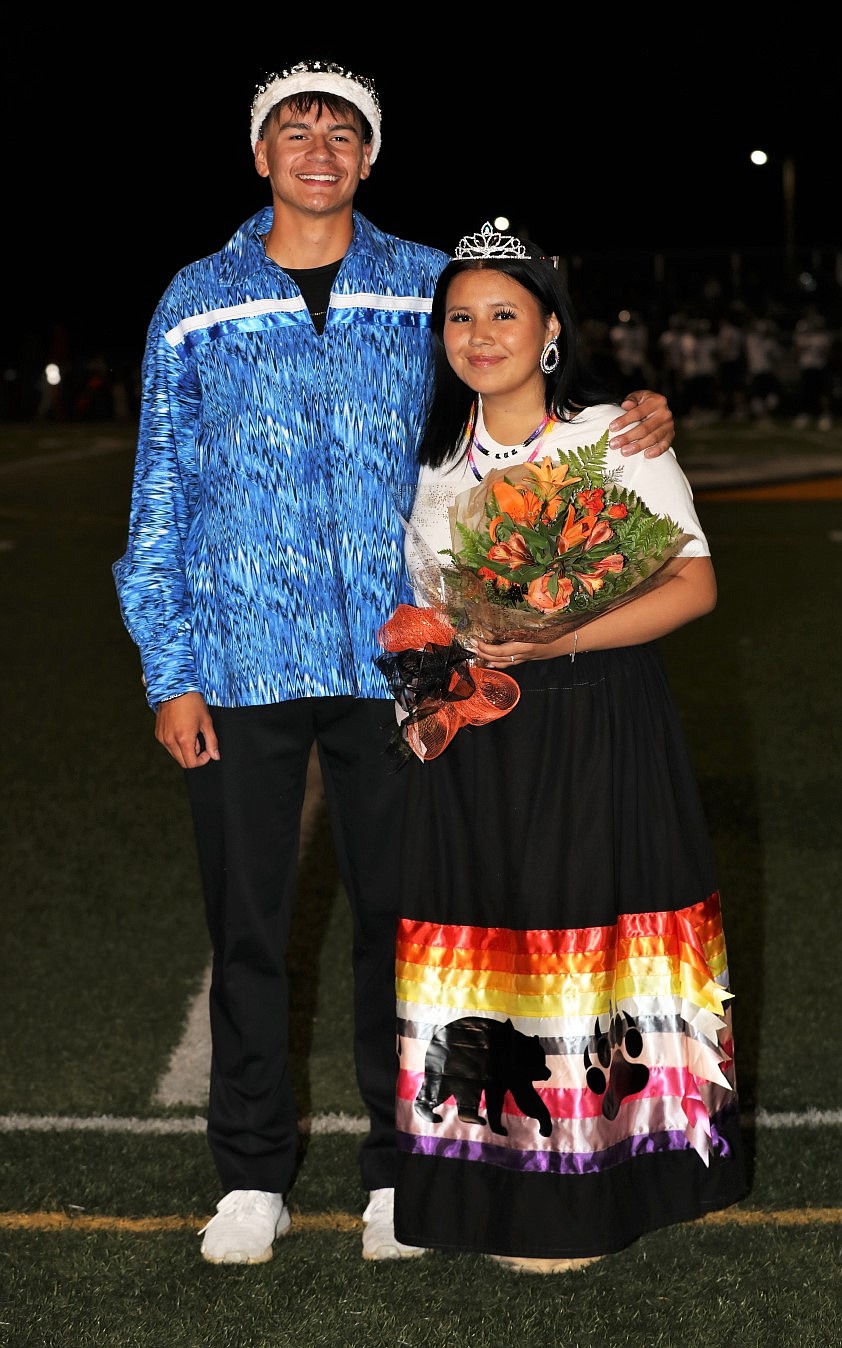 Ronan High School's 2021 Homecoming royalty, King Ruben Couture and Queen Areanna Burke. (Courtesy of Susan Lake)