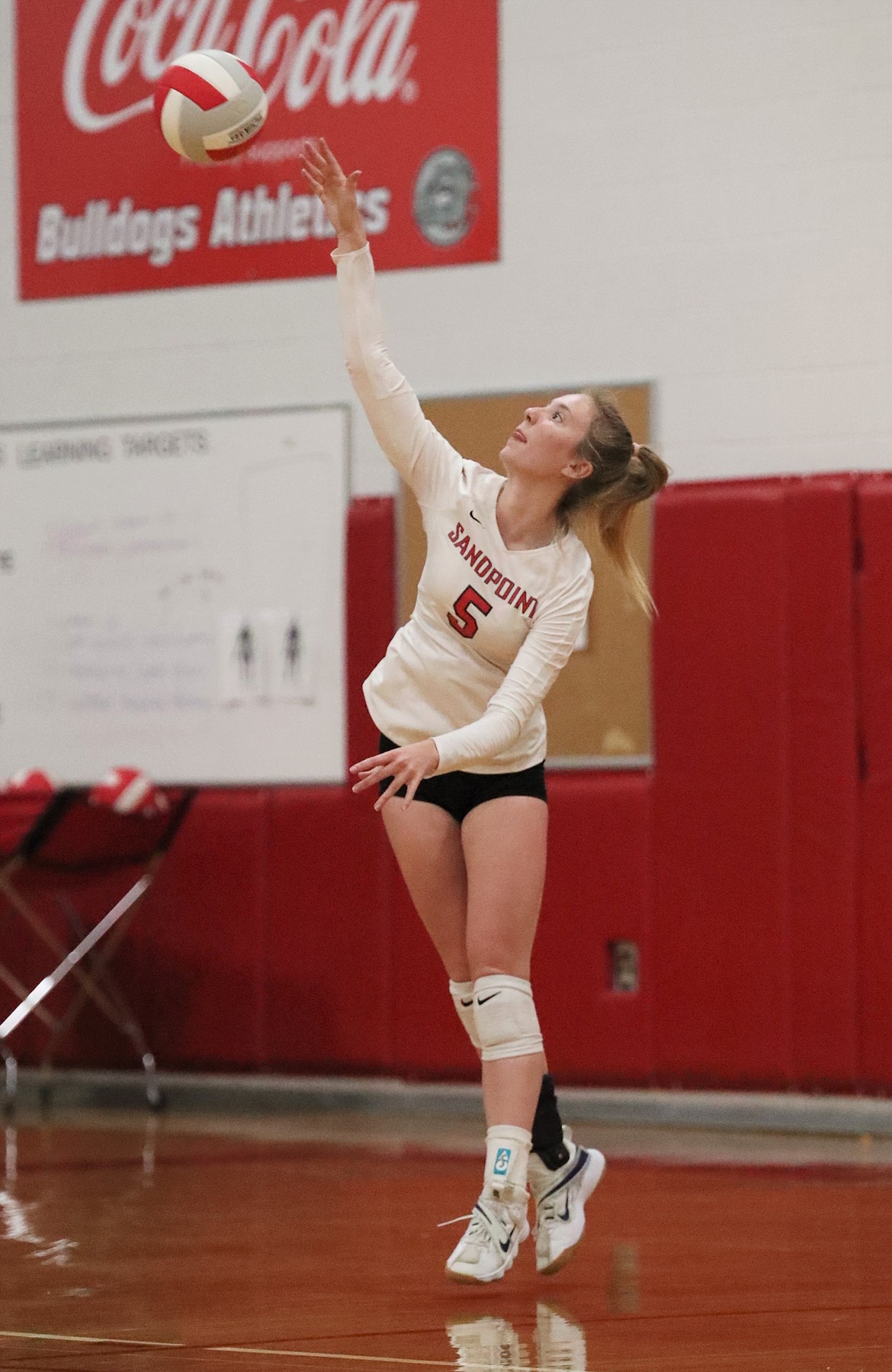 Audrey Sheffler serves the ball on Tuesday.