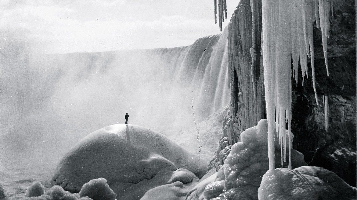 Niagara Falls when it froze in 1903.