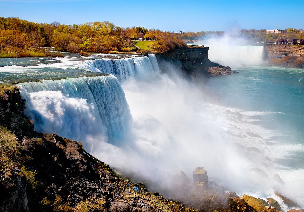 Niagara Falls from the American side, Canada’s Horseshoe Falls beyond.