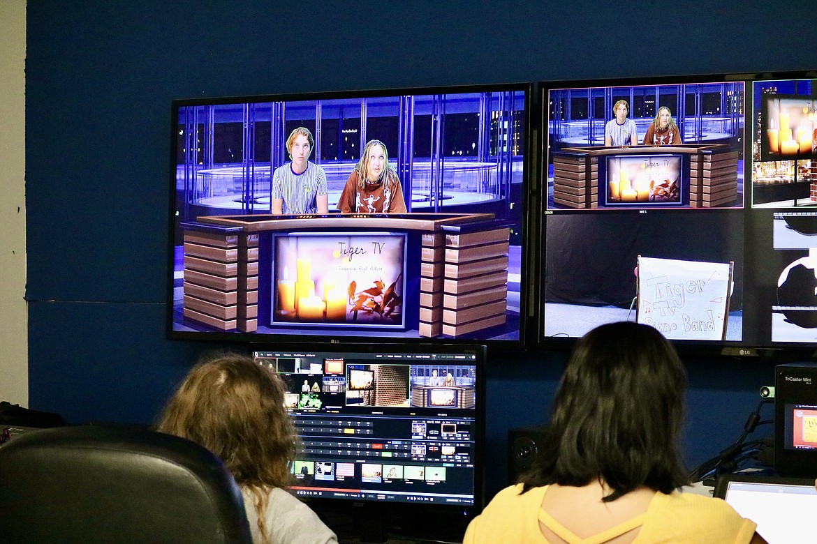 Timberlake High School students in Chris Jarstad's video production class learn how to use professional equipment to put out a live broadcast for the school every morning. HANNAH NEFF/Press