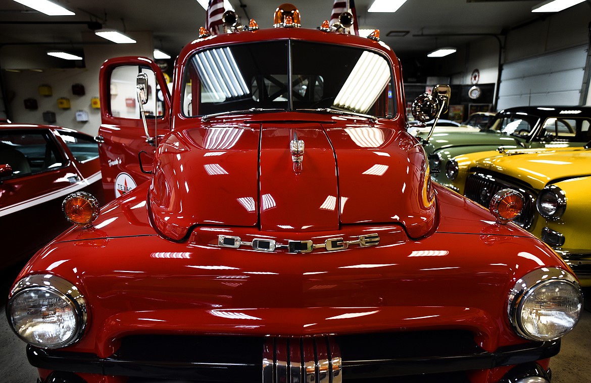 This 1952 Dodge tow truck is among the many restoration projects taken on by Kalispell's Bob King and Colten Hart. (Jeremy Weber/Daily Inter Lake)