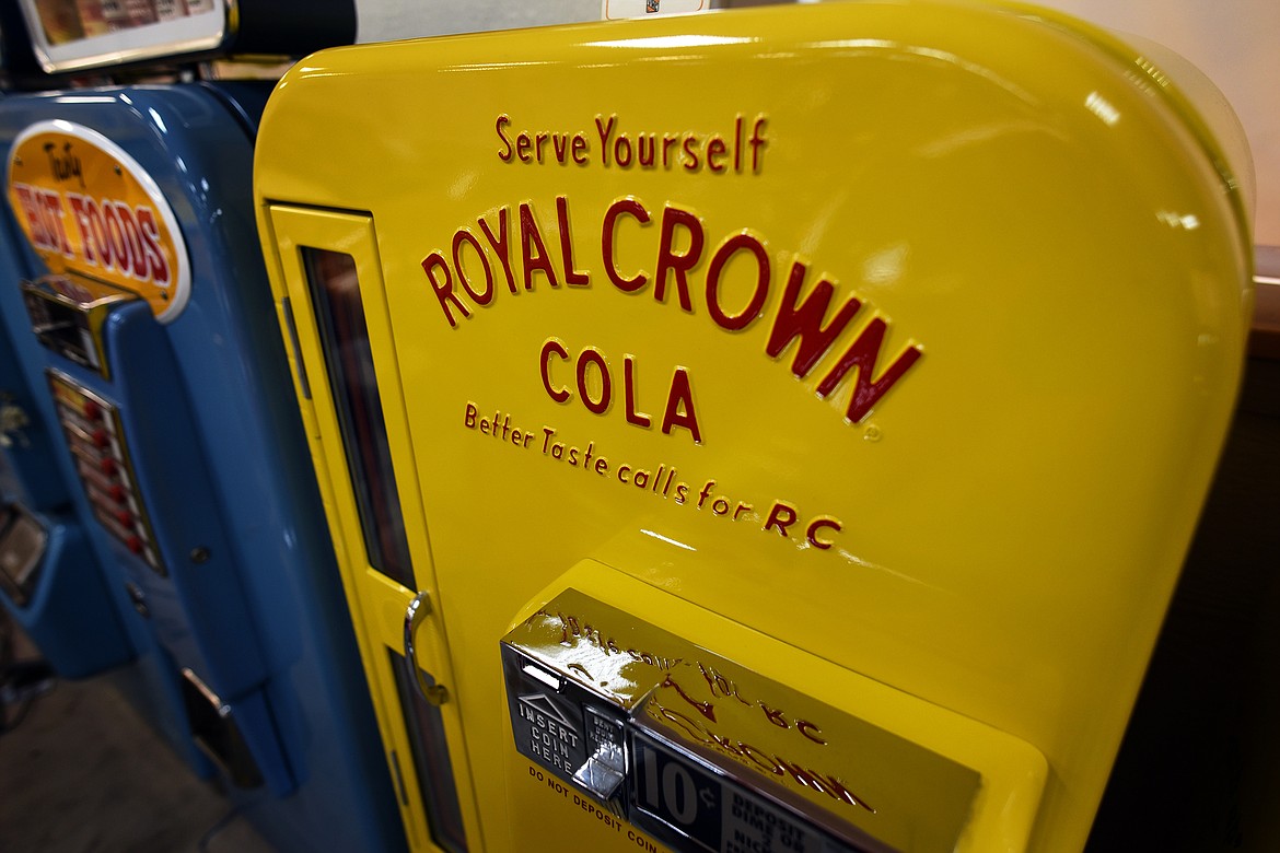 This restored Royal Crown Cola machine sits in the collection of Bob King and Colten Hart and is one of only 200 ever produced. (Jeremy Weber/Daily Inter Lake)