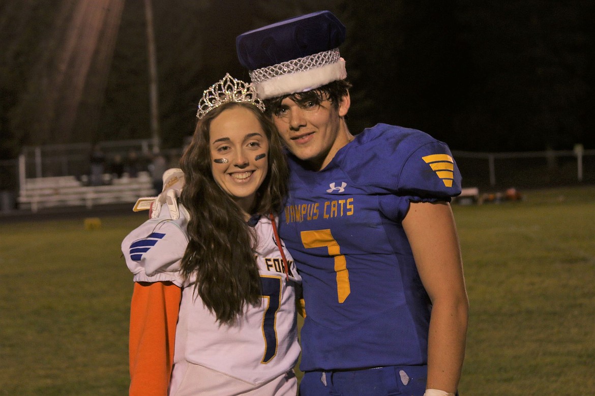 (Left to right) Homecoming Queen Taylor Staley and King Carter Sanroman.