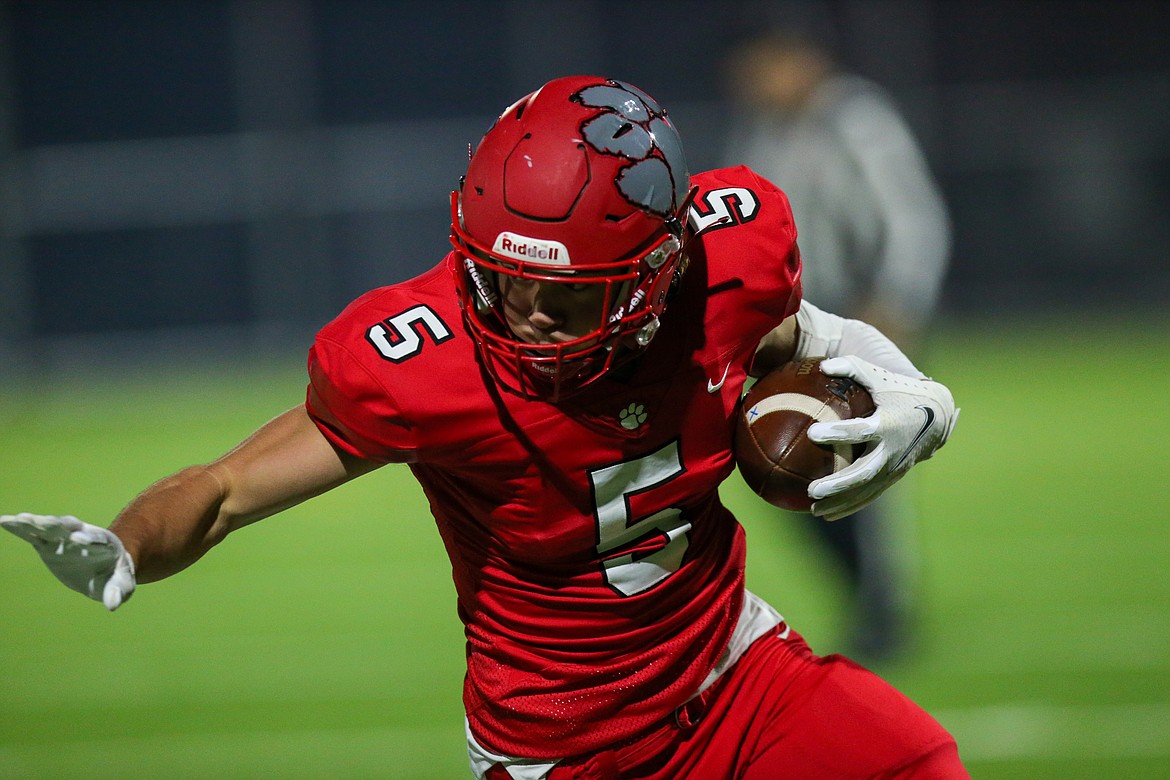 Max Frank carries the ball during Friday's game.