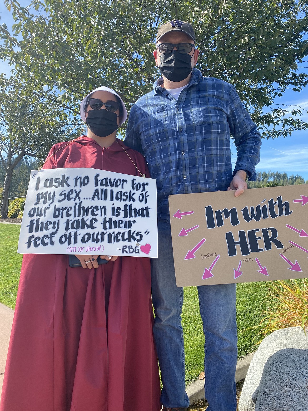 Twenty-year residents Mirna and Scott Pleines participated in the Women's March for the second year in a row. They say they must stand up for women's rights not only for themselves but for their daughters, ages 20 and 25.
