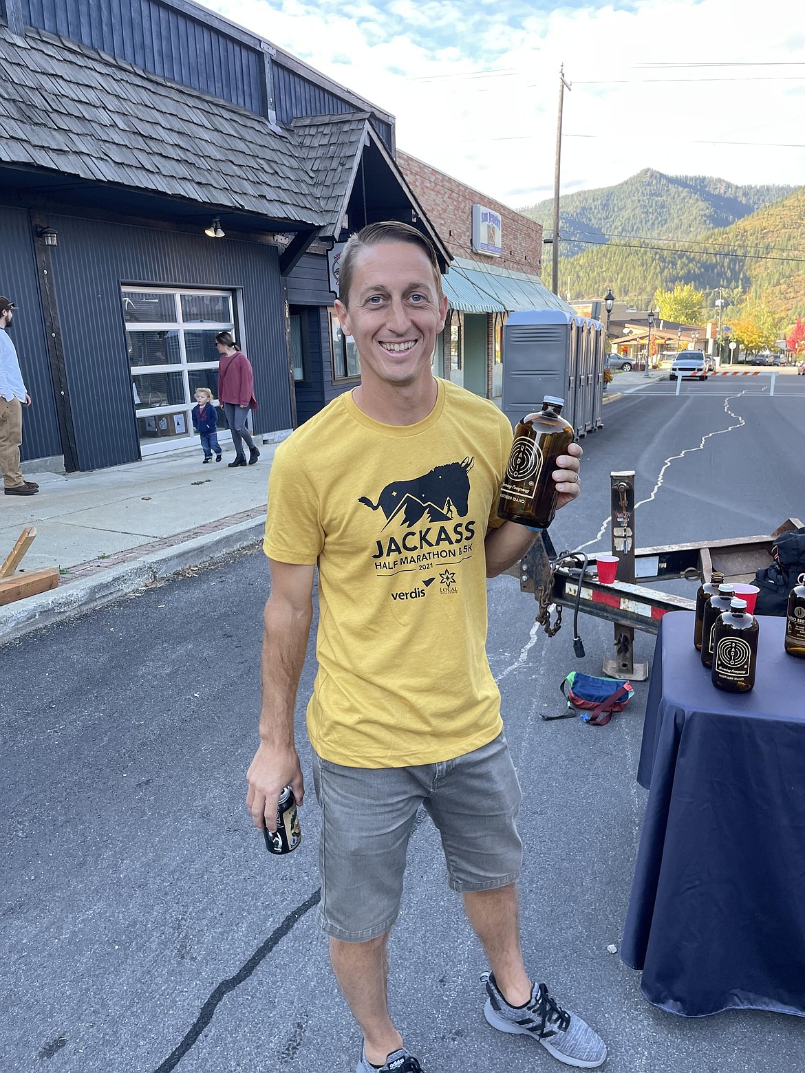 John Harris of Liberty Lake, Wash. finished the Jackass Half Marathon with the fastest time of 1:17:30 on Saturday.