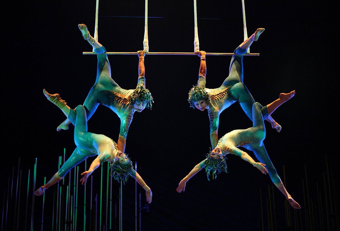 Cirque du Soleil show featuring Romani acrobat Varekai.