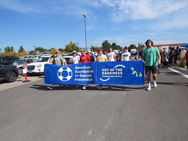 At least 600 registered participants and 16 local sponsors help to raise $43,000 during the local Out of the Darkness Community Walk for the American Foundation for Suicide Prevention, which took place Sept. 26 outside of the Gateway Community Center in Kalispell.