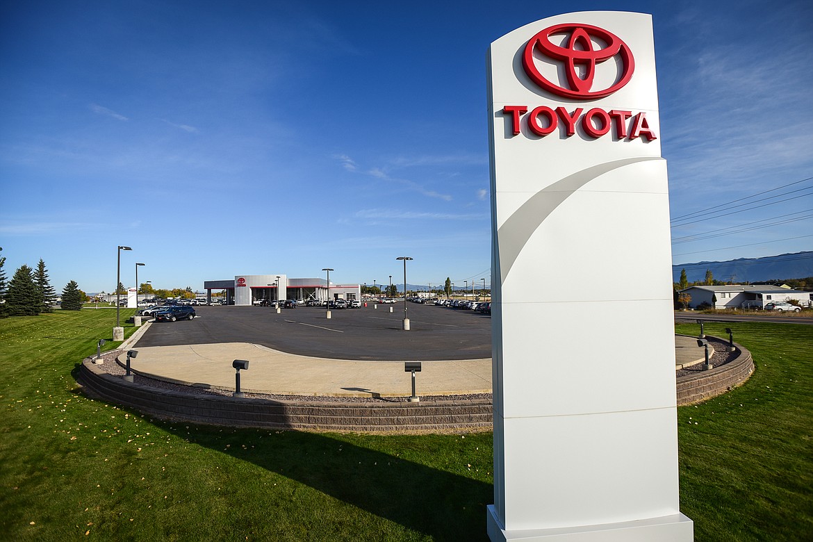 The new vehicle lot is shown at Kalispell Toyota on Friday, Oct. 8. (Casey Kreider/Daily Inter Lake)