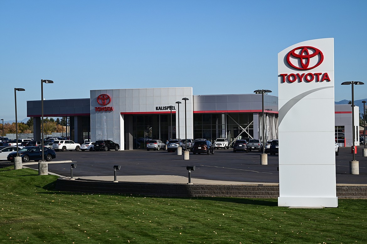 The new vehicle lot is shown at Kalispell Toyota on Friday, Oct. 8. (Casey Kreider/Daily Inter Lake)