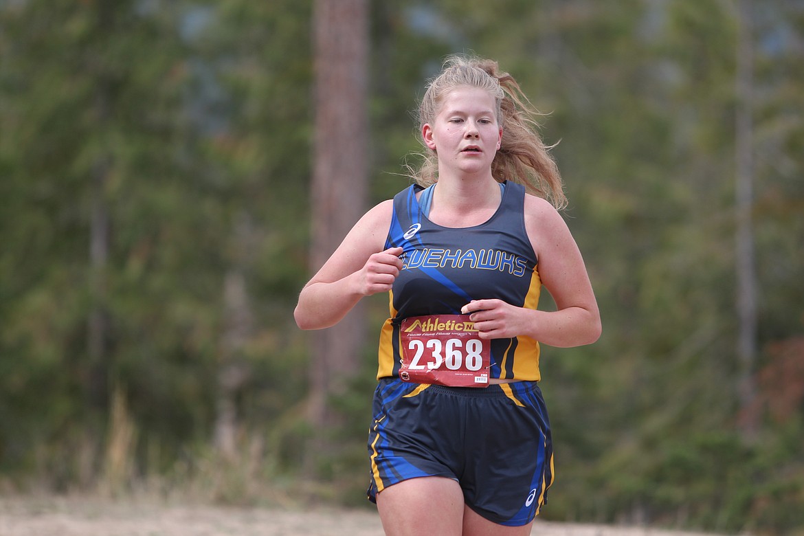 Thompson Falls cross country runner Roni Hanks finished 26th at the Libby Wilderness Run at the Flower Creek Cross Country Ski area. (Will Langhorne/Valley Press)