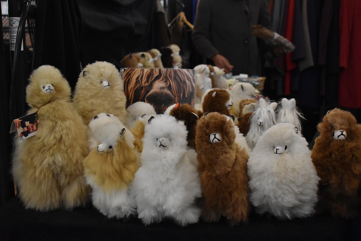 One of the items vendors sold at the event was stuffed toy alpacas, shown here.