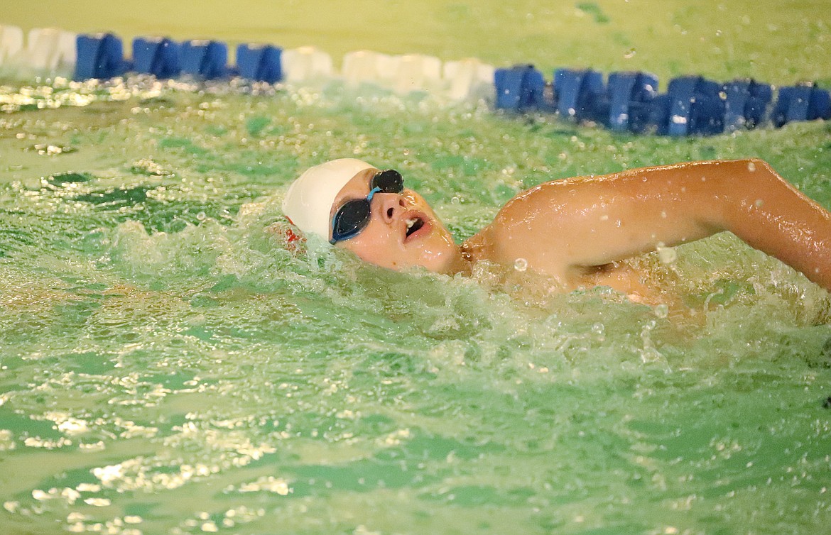 Luc LeBlanc competes in the 200 individual medley on Friday.