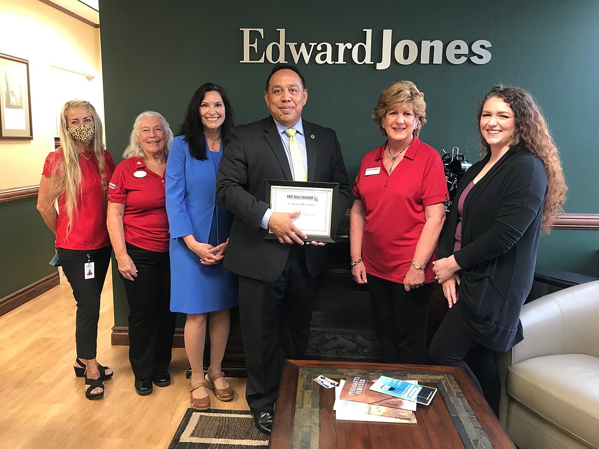 Post Falls Chamber of Commerce Business Member of the Month, Edward Jones — Glen Heape, one of our newer members and a Class of 2022 River City Leadership Academy participant. Glen’s office is located at 1810 Schneidmiller Ave., Suite 210, Post Falls.