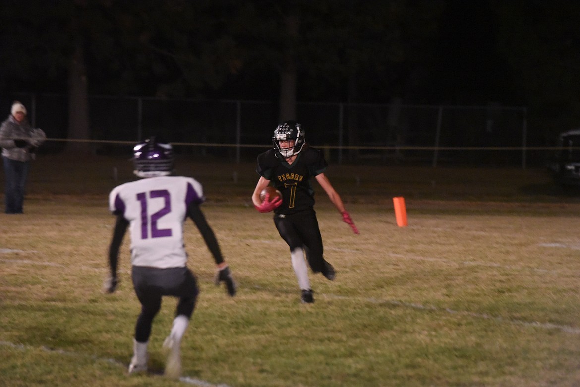 Mullan/St. Regis junior Floyd Nelson returns a kick against Charlo in last week's game. (Scott Shindledecker/Mineral Independent)