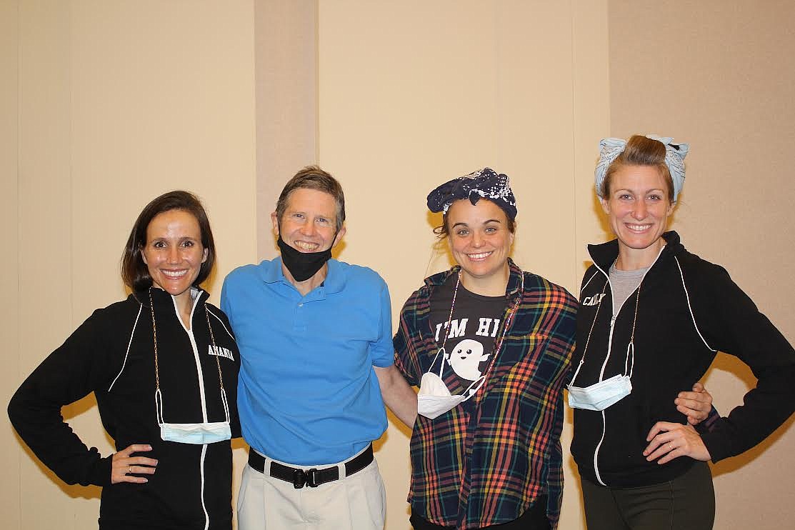 Amanda Lea Lavergne, mezzo; Jim Goss, Mineral County Performing Arts Council; Kristen Michelle, alto and Carly Kincannon, soprano. (Monte Turner/Mineral Independent)