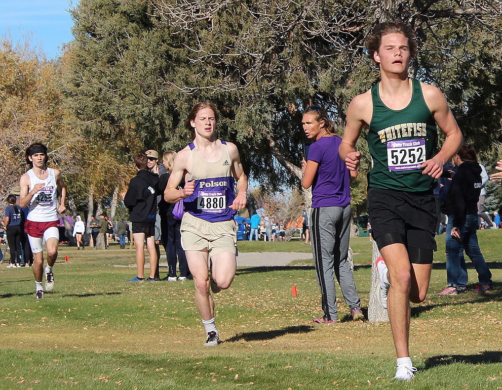 Whitefish sophomore Mason Genovese runs at the Western A Fall Classic in Dillon on Saturday. (Courtesy photo)