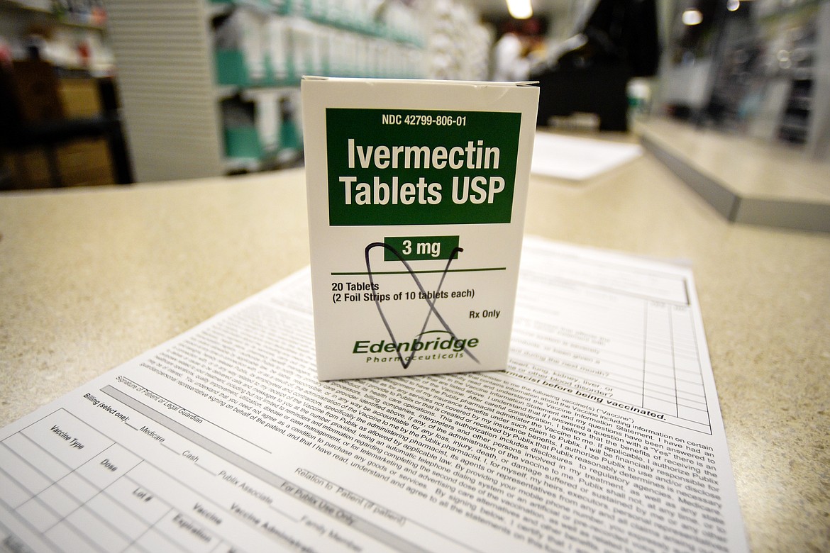 A box of ivermectin is shown in a pharmacy in Georgia. (AP Photo/Mike Stewart FILE)