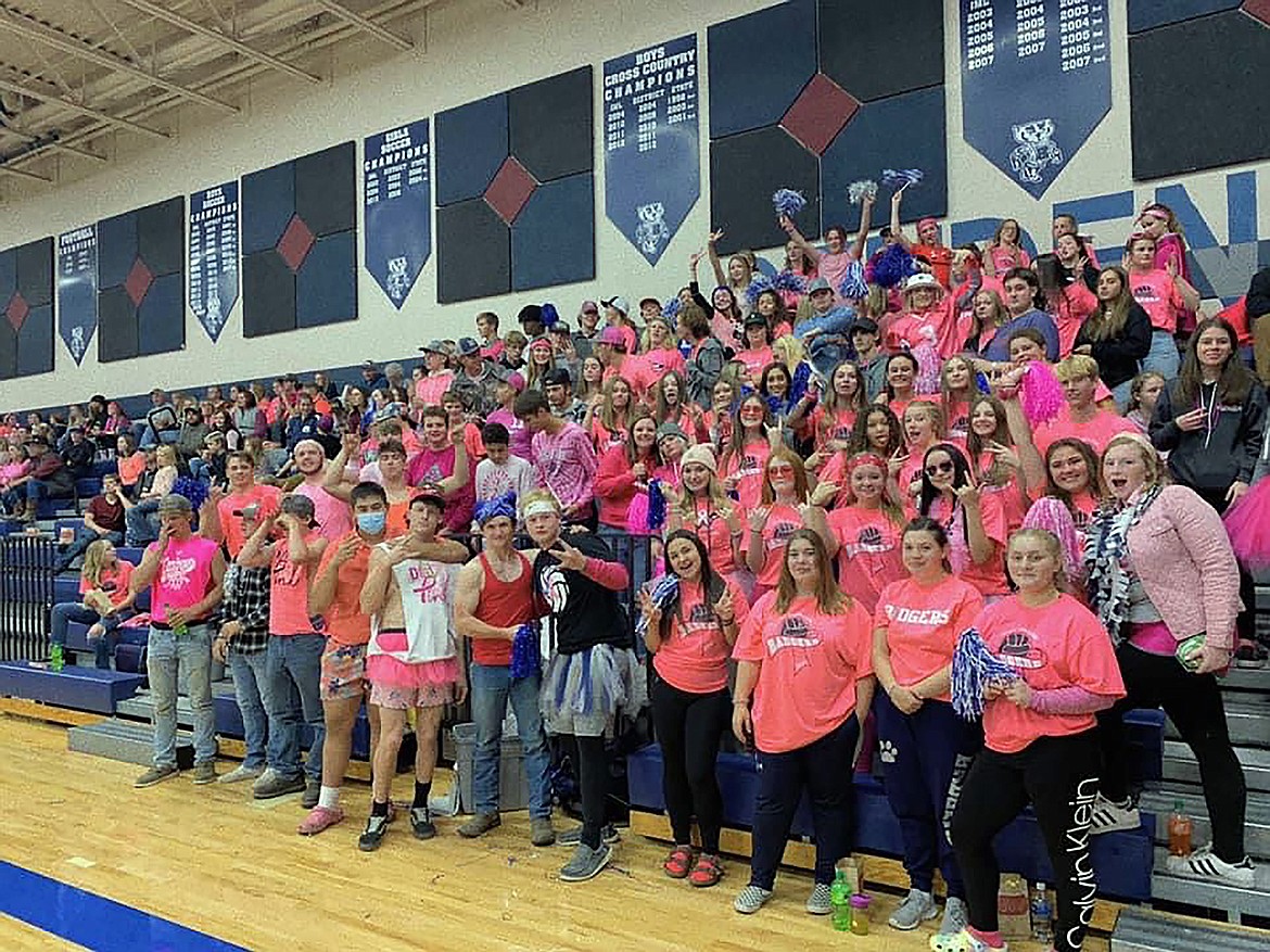 A packed crowd came dressed in pink for the Volley for a Cure game on Oct. 7.