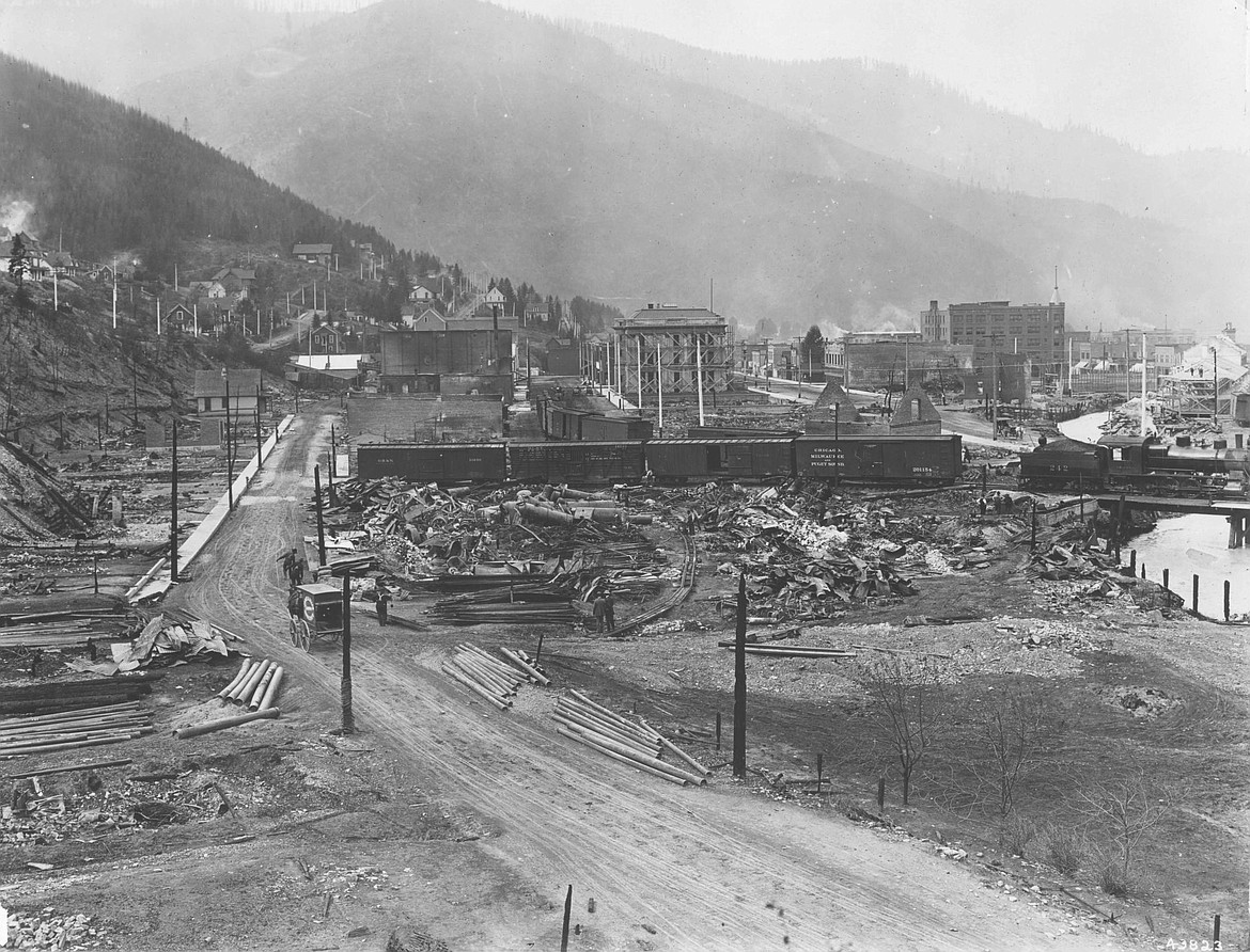 Wallace, Idaho, after the Big Burn in 1910.