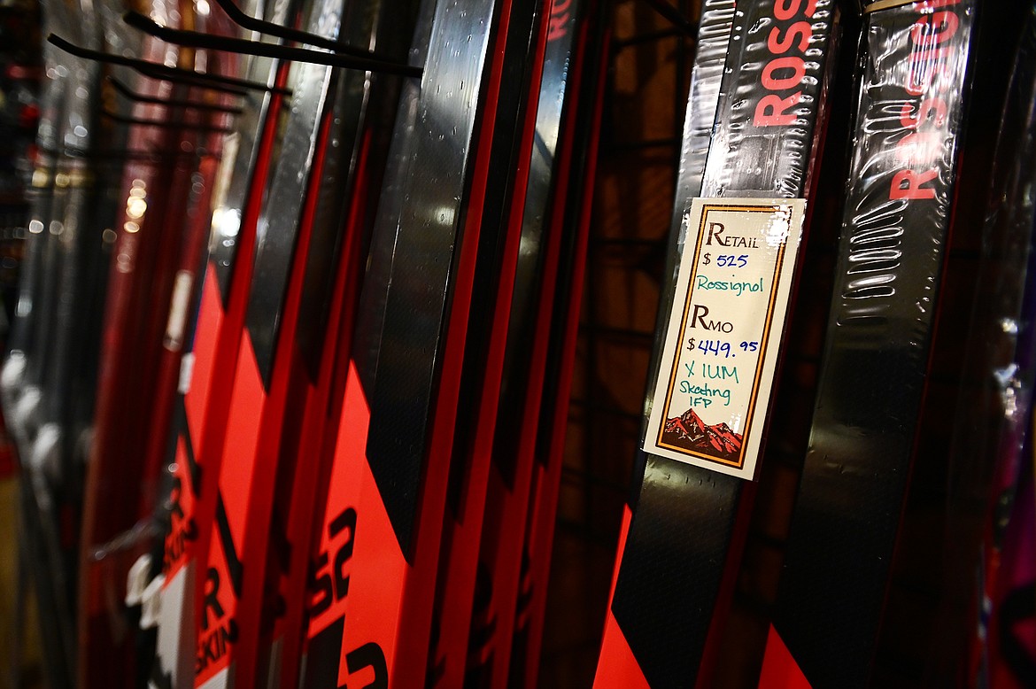 A price tag on a set of cross-country skis at Rocky Mountain Outfitter in Kalispell on Wednesday, Oct. 20. (Casey Kreider/Daily Inter Lake)
