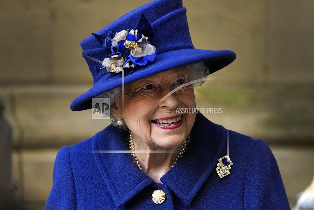 - In this Tuesday, Oct. 12, 2021 file photo, Britain's Queen Elizabeth II, Patron, leaves after attending a Service of Thanksgiving to mark the Centenary of the Royal British Legion at Westminster Abbey in London. Buckingham Palace said Thursday, Oct. 21, 2021, that Queen Elizabeth II spent a night in a hospital for checks after being advised by her doctor this week to rest. The palace said the 95-year-old British monarch went to the private King Edward VII's Hospital in London on Wednesday for “preliminary investigations.” It said she returned to her Windsor Castle home at lunchtime on Thursday, "and remains in good spirits.” (AP Photo/Frank Augstein, Pool, File)