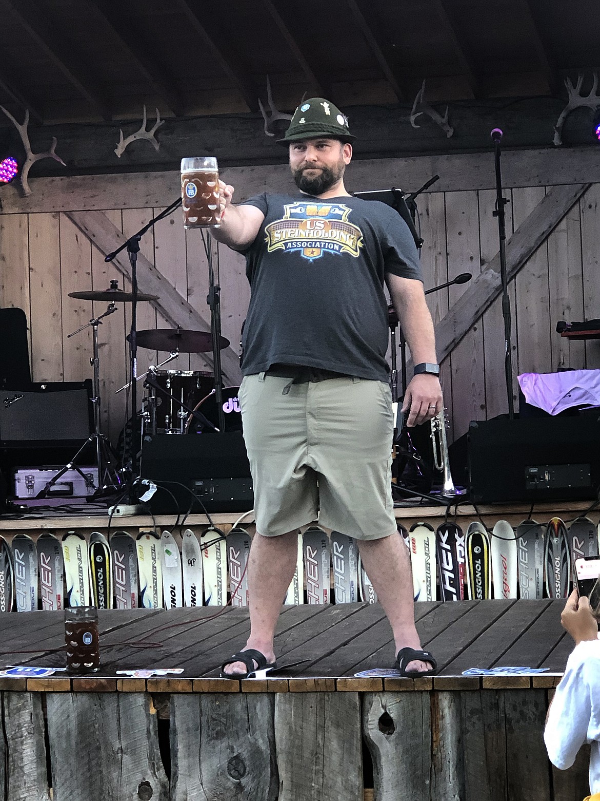 Even battling fatigue after a battle with Covid, David Sturzen was able to defend his steinholding title at the Great Northwest Octoberfest this year. (photo provided)