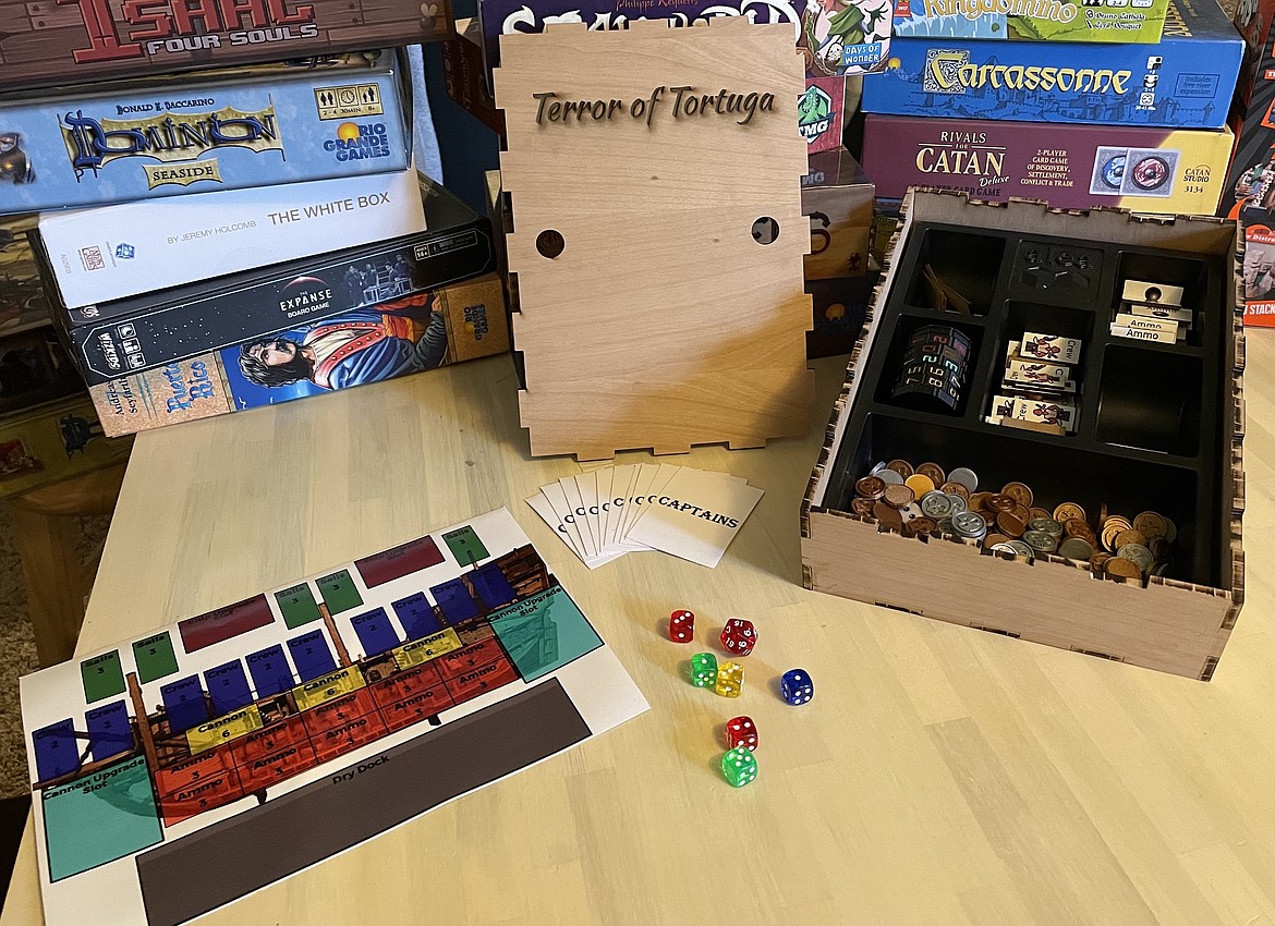 Mainframe Games' Terror of Tortuga prototype. "We made everything except the dice," said Isaac Cunnington who entered the Northwest Entrepreneurial Competition at the beginning of this year.