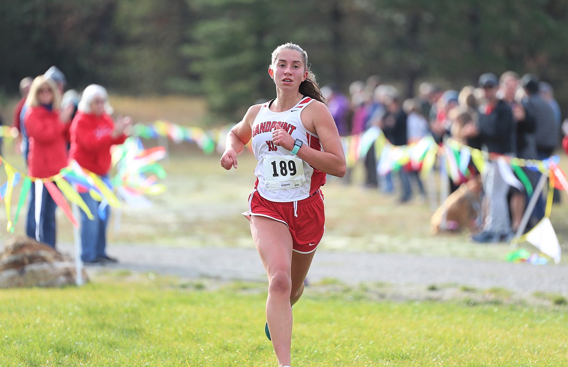 Payton Betz nears the finish line Thursday.