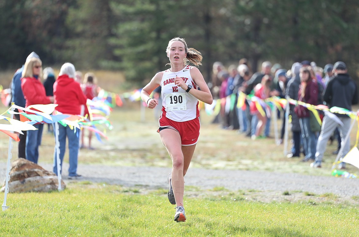 Terra Bode nears the finish line Thursday.