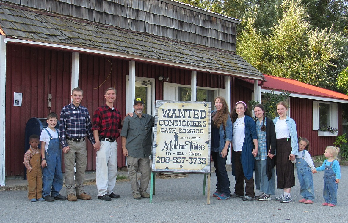 The Koeppel family poses outside their business Mountain Traders, a one-stop shop for North Idaho goods for North Idahoans.