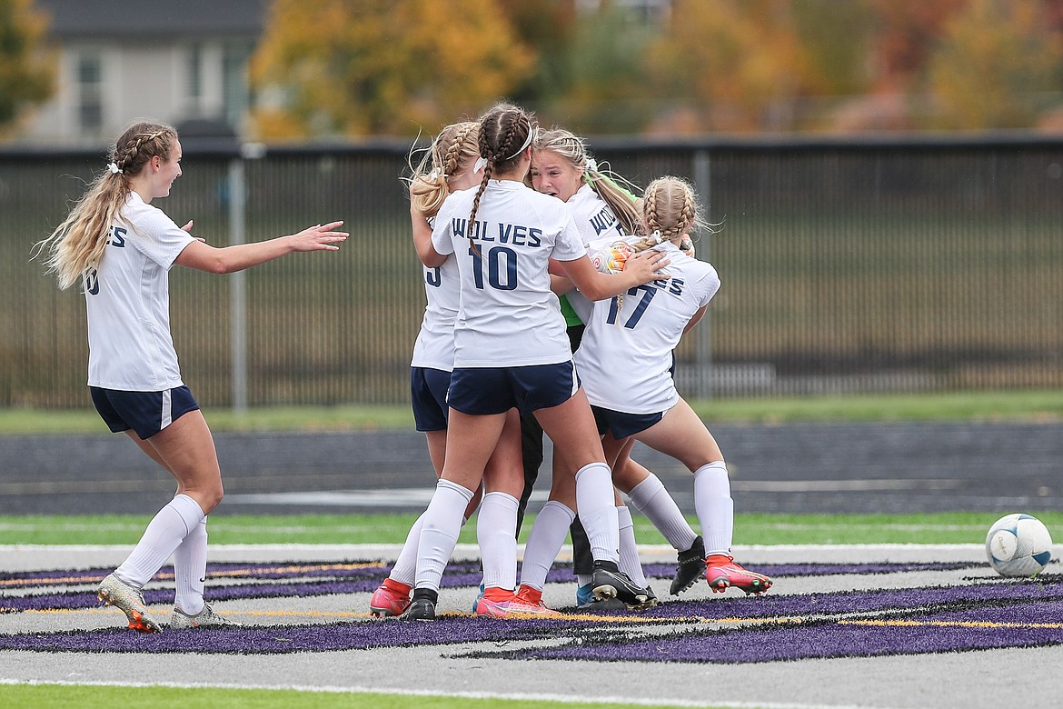 Photo by LOREN ORR PHOTOGRAPHY
Lake City celebrates after beating Boise 1-0 on Saturday in the state 5A girls soccer championship game at Rocky Mountain High in Meridian.