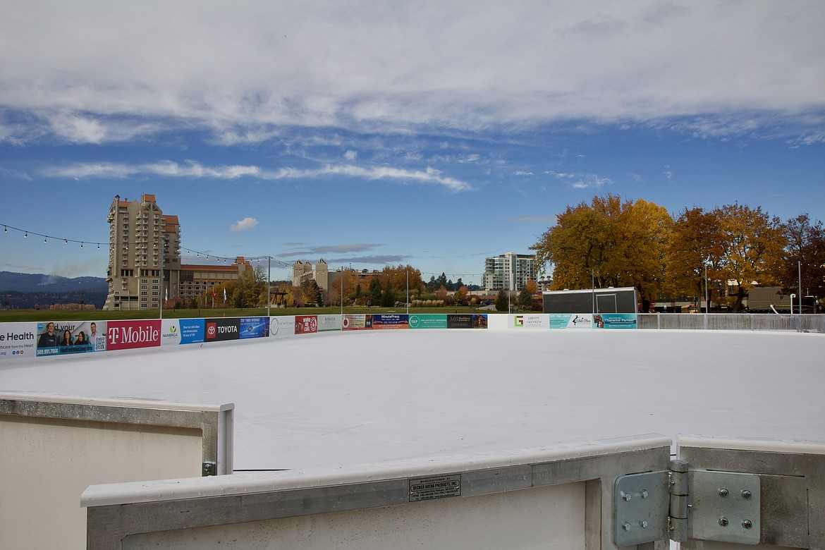 Coeur d'Alene on Ice, an 80 by 120 foot ice rink in McEuen Park, is opening at 10 a.m. on Saturday, presented by Numerica Credit Union. HANNAH NEFF/Press